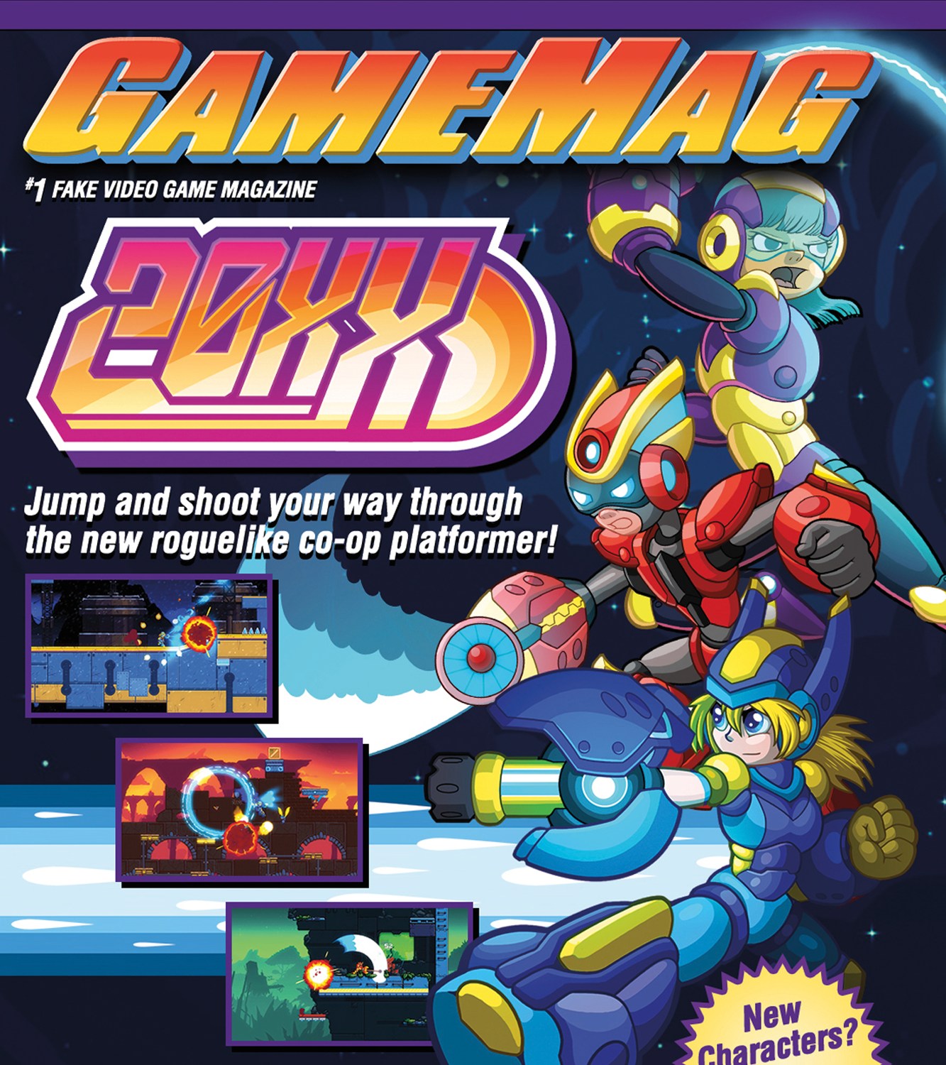 Jump, shoot, and slash your way through 20XX and 30XX in the ultimate co-op action-platformer roguelike collection, now available in physical form on Nintendo Switch™ on a single Game Card! ☄️ Along with a physical cartridge, this edition also includes a double-sided 14 page instruction booklet, a digital download code for a copy of the soundtrack, two sticker sheets, a double-sided Augment List folded poster and a reversible cover with double-sided artwork! 🔥   #Fangamer #20XX #30XX #GAMEMAG